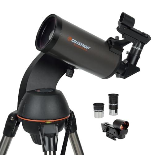 Celestron NexStar 90SLT-Mak Portable Computerised Maksutov-Cassegrain Telescope with Quick-Release Fork-arm Mount, Accessory Tray and 'Starry Night' Special Edition Software, Grey