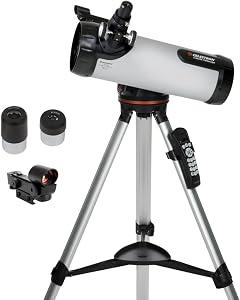 Celestron - 114LCM Computerized Newtonian Telescope - Telescopes for Beginners - 2 Eyepiec