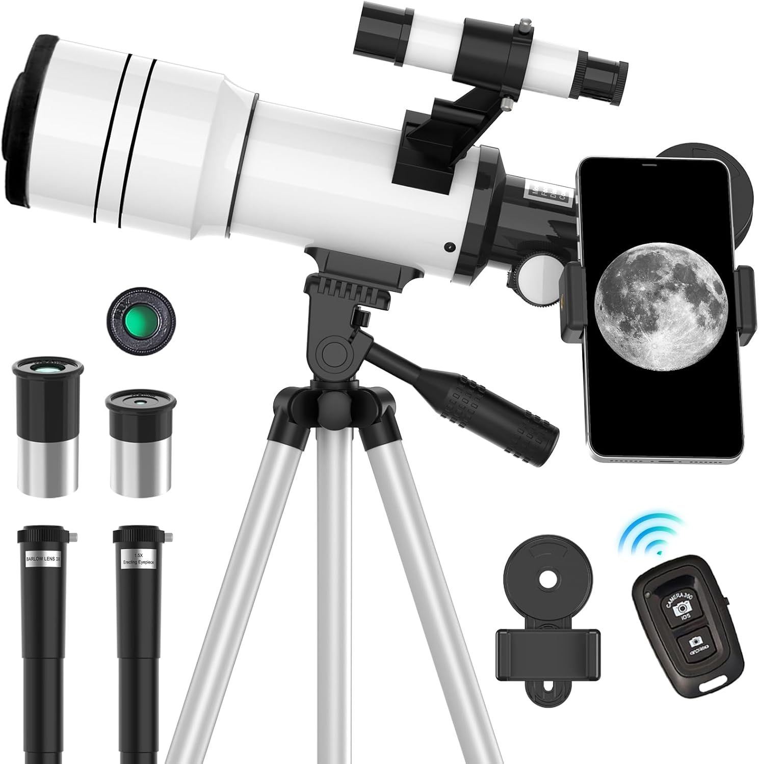 ToyerBee Telescope for Adults & Kids, 70mm Aperture Astronomical Refractor Telescopes for Astronomy Beginners (15X-150X), ...