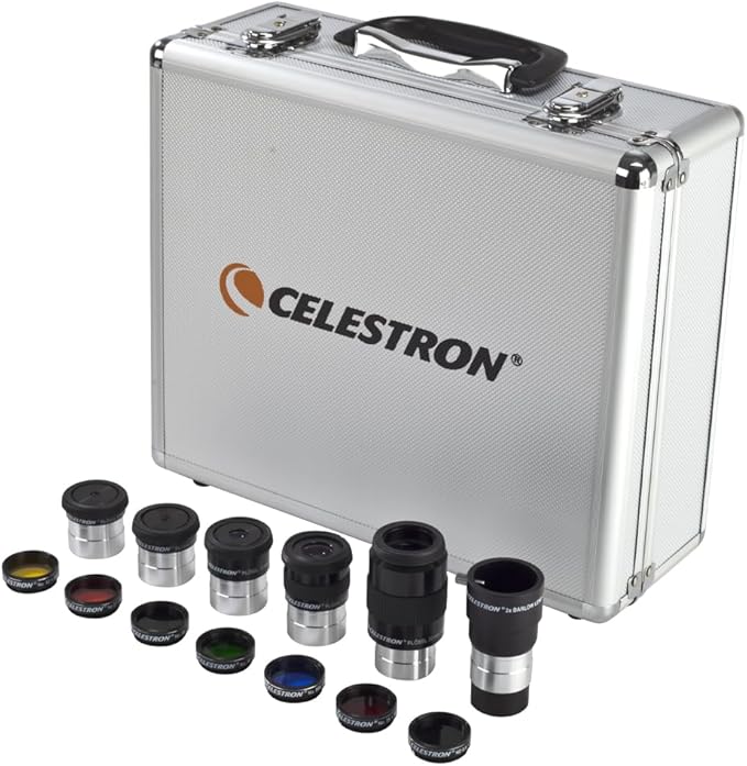 Celestron Accessory Kit with Five 1.25" Plossl Eyepieces, 2x Barlow and Filter Set