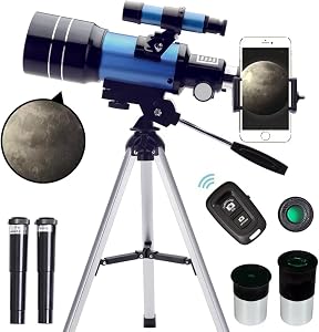 ToyerBee Telescope for Adults & Kids, 70mm Aperture (15X-150X) Portable Refractor Tele
