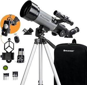 Celestron Travel Scope 70DX Portable Refractor Telescope – 70mm Aperture, Fully-Coated Gla