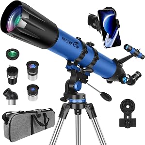 HUGERSTAR Telescope, Telescope for Adults High Powered, 90mm Aperture 800mm Professional R