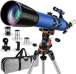 Uonol Telescope for Adults High Powered 90mm Aperture 800mm,Refractor Telescopes for Astro