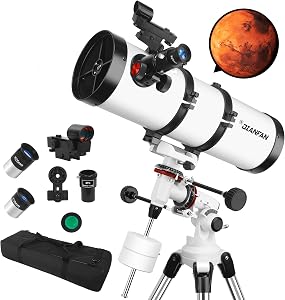 Telescope 150EQ Astronomical Professional Telescope for Adults High Powered, Manual Equato