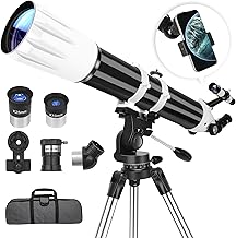 Hawkko Telescope, 90mm Aperture 900mm Astronomical Refractor Telescope — Build quality and design details up close