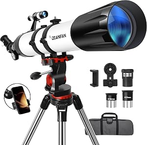 Dianfan Telescope,90mm Aperture 800mm Telescopes for Adults Astronomy,Portable Professiona