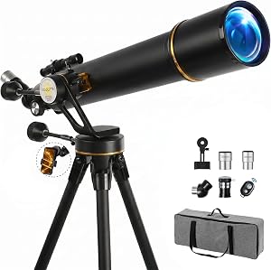 Telescope, 90mm Aperture 700mm Professional Telescope for Adults, High Power with Upgraded